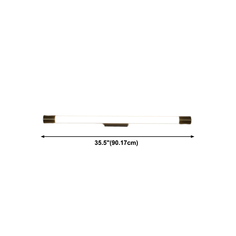 Metal Linear Shape Wall Lighting Modern Style 1 Light Wall Mounted Light Fixture in Gold