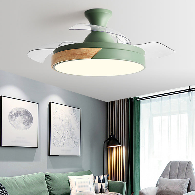 Minimalist Ceiling Fan Lamp Metal Living Room LED Ceiling Flush Mount