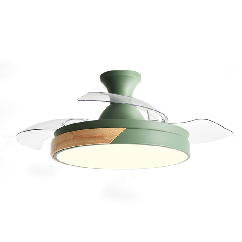 Minimalist Ceiling Fan Lamp Metal Living Room LED Ceiling Flush Mount