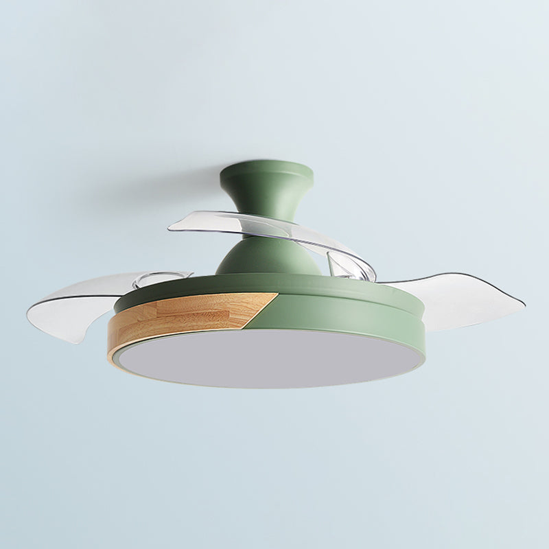 Minimalist Ceiling Fan Lamp Metal Living Room LED Ceiling Flush Mount