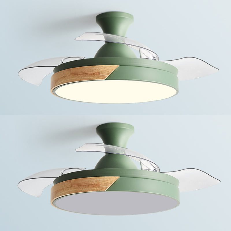 Minimalist Ceiling Fan Lamp Metal Living Room LED Ceiling Flush Mount