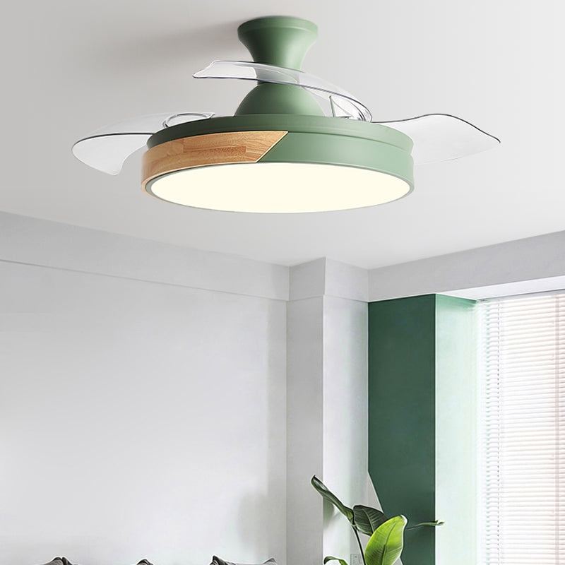 Minimalist Ceiling Fan Lamp Metal Living Room LED Ceiling Flush Mount