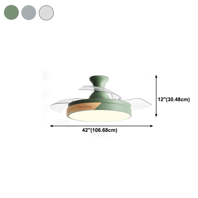 Minimalist Ceiling Fan Lamp Metal Living Room LED Ceiling Flush Mount
