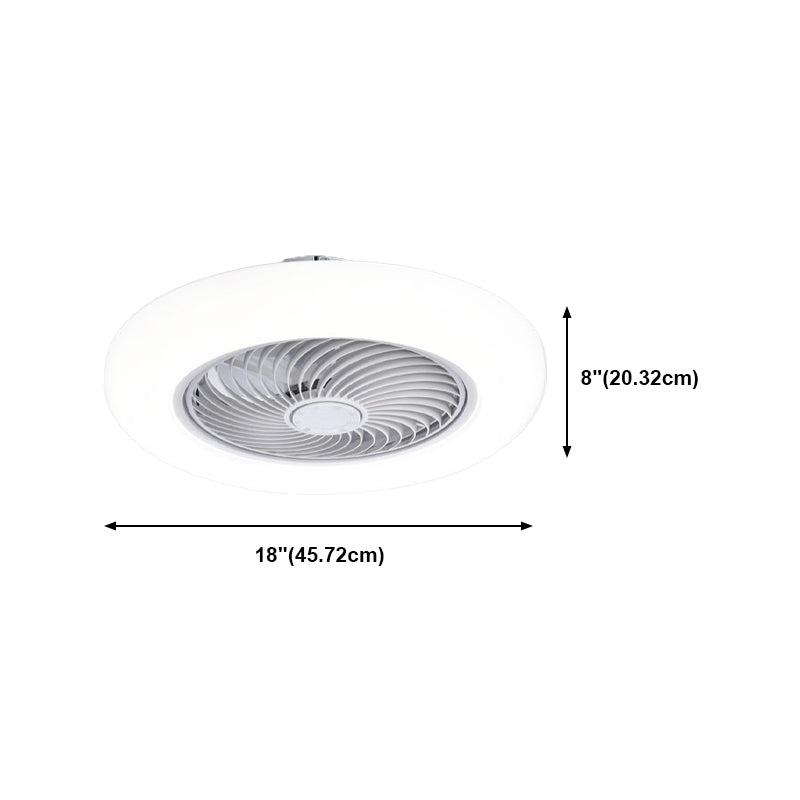 Simple Circle Ceiling Fan Lamp Metal LED Ceiling Flush Mount
