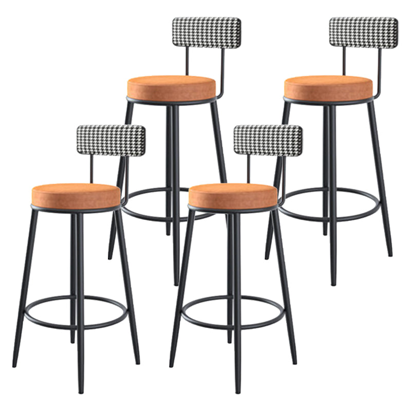 Modern Style Bar-stool Round Counter Bar Stool with Metal Legs