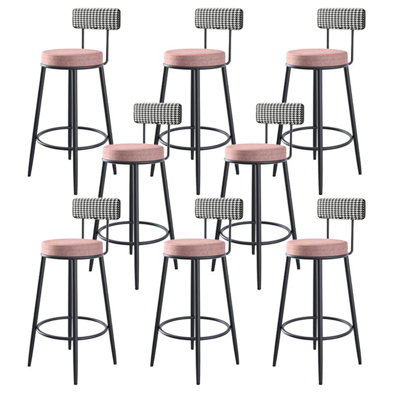 Modern Style Bar-stool Round Counter Bar Stool with Metal Legs