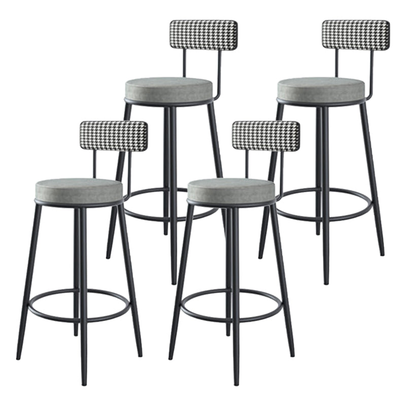 Modern Style Bar-stool Round Counter Bar Stool with Metal Legs