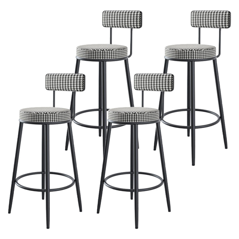 Modern Style Bar-stool Round Counter Bar Stool with Metal Legs