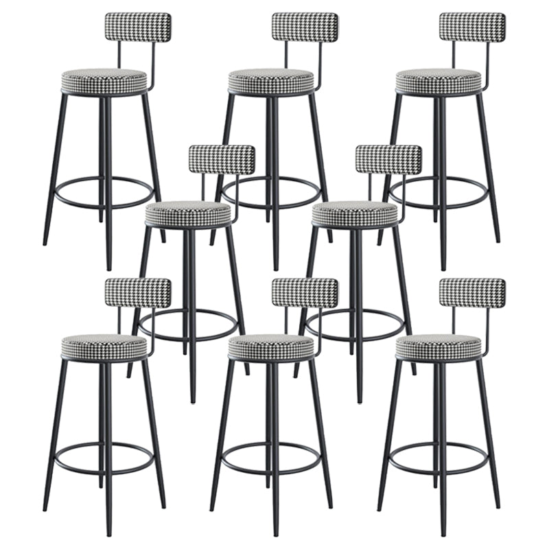 Modern Style Bar-stool Round Counter Bar Stool with Metal Legs