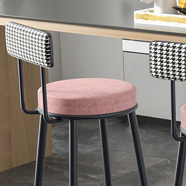 Modern Style Bar-stool Round Counter Bar Stool with Metal Legs