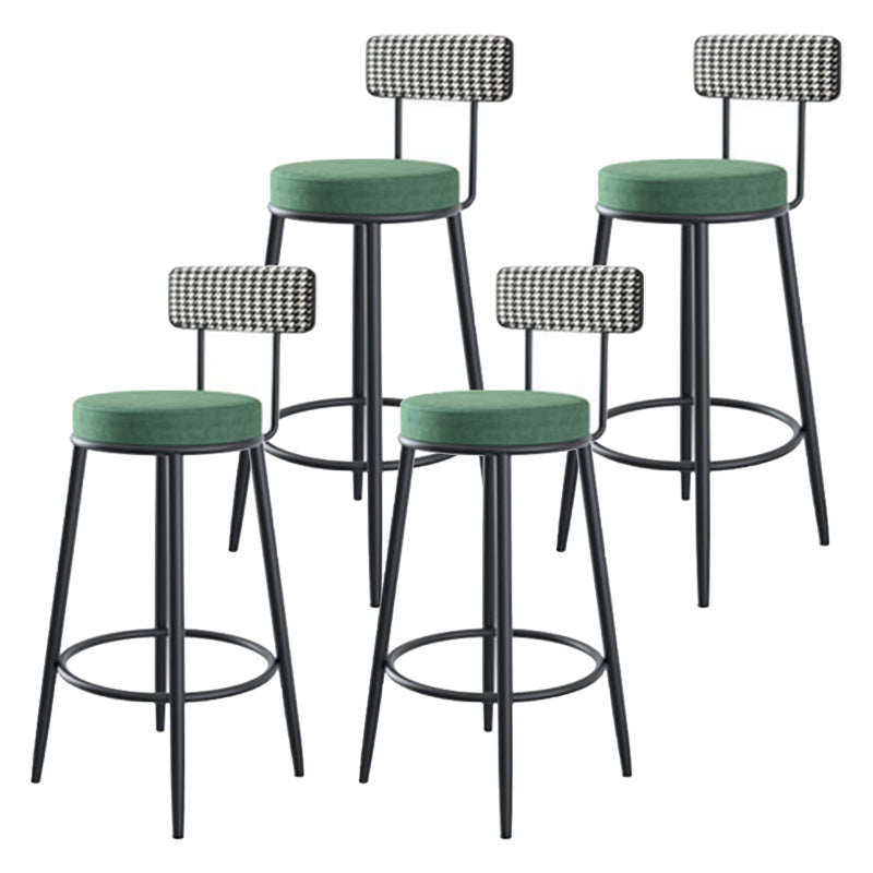 Modern Style Bar-stool Round Counter Bar Stool with Metal Legs