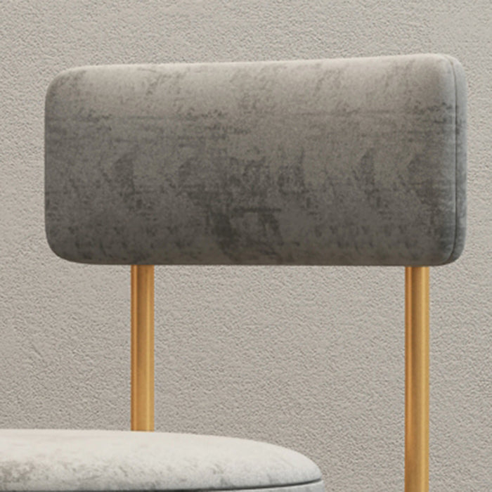 Nordic Glam Bar Stool Round Counter Bar-Stool with Metal Legs