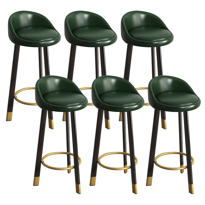Reception Low Back Scandinavian Stool Matte Finish Upholstered Bar Stools