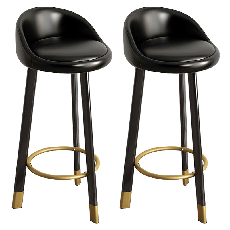 Reception Low Back Scandinavian Stool Matte Finish Upholstered Bar Stools