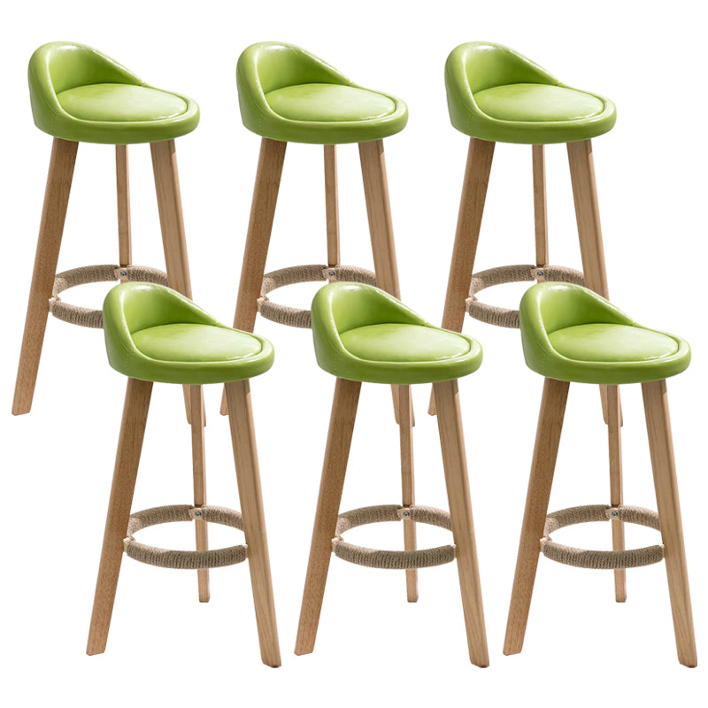 Scandinavian Footrest Dessert Shop Stool Matte Finish Upholstered Bar Stools