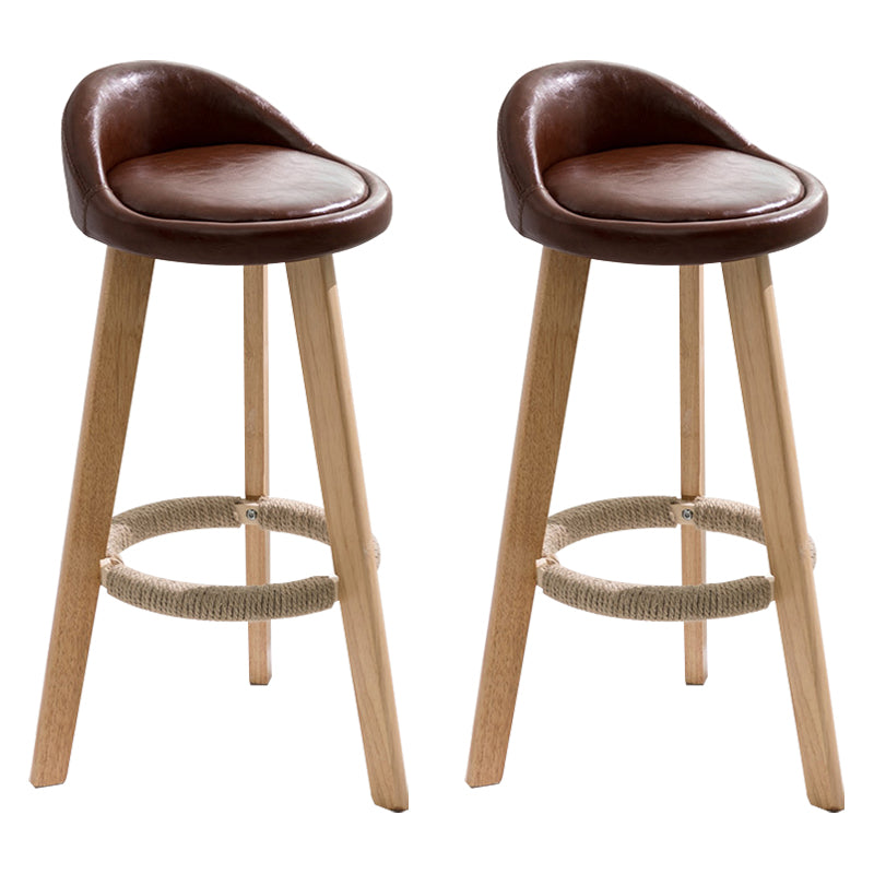 Scandinavian Footrest Dessert Shop Stool Matte Finish Upholstered Bar Stools