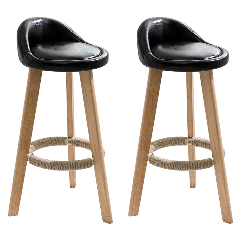 Scandinavian Footrest Dessert Shop Stool Matte Finish Upholstered Bar Stools