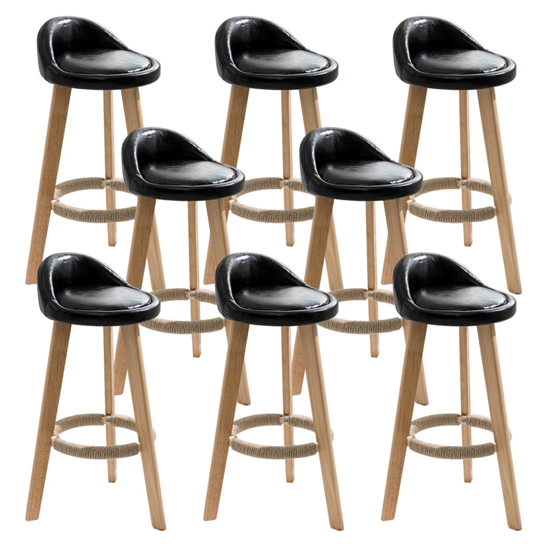 Scandinavian Footrest Dessert Shop Stool Matte Finish Upholstered Bar Stools