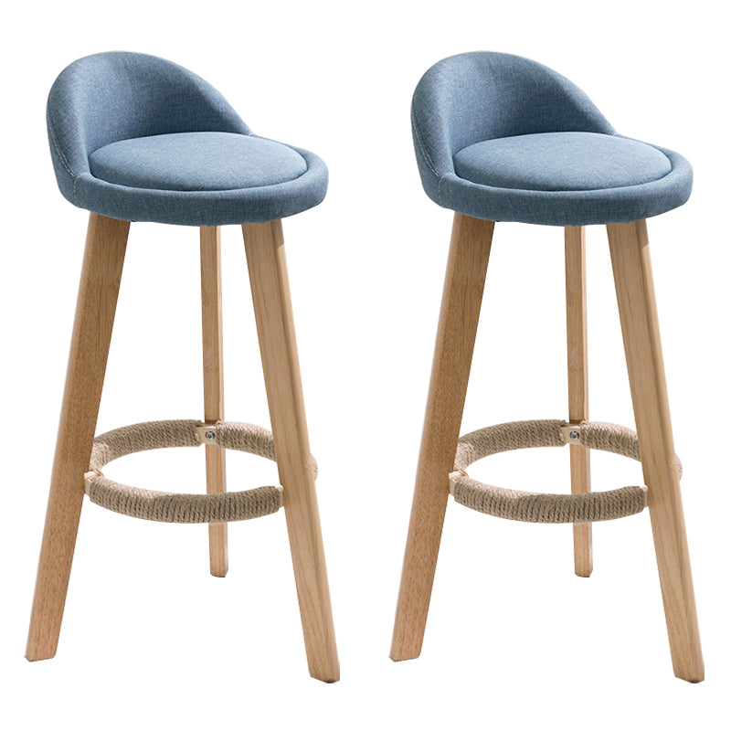 Scandinavian Footrest Dessert Shop Stool Matte Finish Upholstered Bar Stools