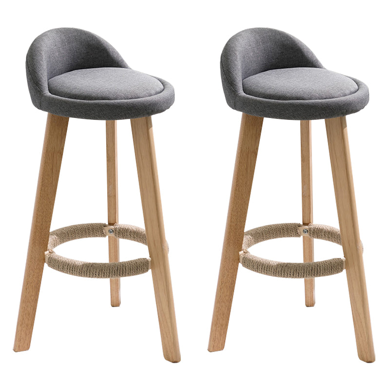 Scandinavian Footrest Dessert Shop Stool Matte Finish Upholstered Bar Stools