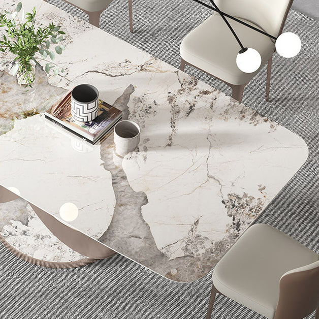 Luxury Sintered Stone Top Dining Set Rectangle 1/4/5/6 Pieces Dining Room Table Set