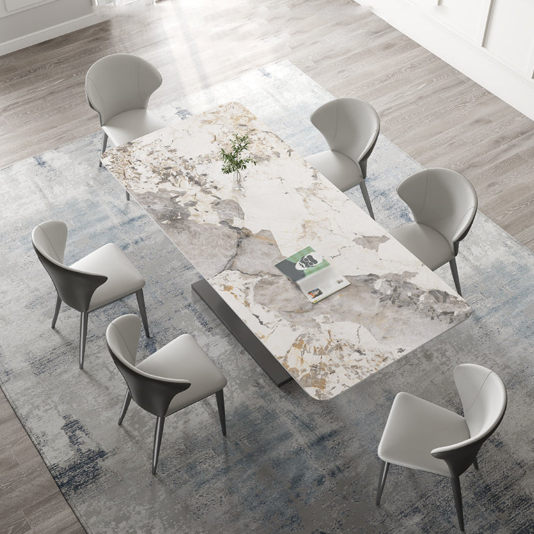 Designer Style Sintered Stone Dining Set Rectangle 1/3/4/5/7 Pieces Dinette Table Set