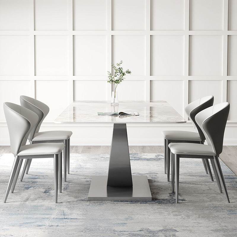 Designer Style Sintered Stone Dining Set Rectangle 1/3/4/5/7 Pieces Dinette Table Set