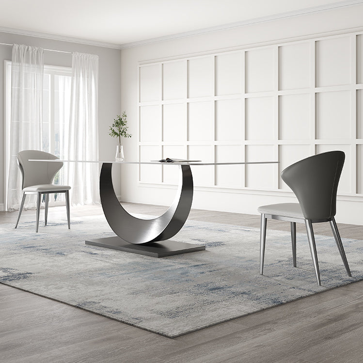 Designer Style Sintered Stone Dining Set Rectangle 1/3/4/5/7 Pieces Dinette Table Set
