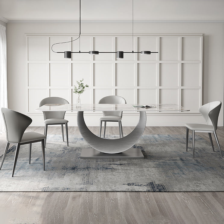 Designer Style Sintered Stone Dining Set Rectangle 1/3/4/5/7 Pieces Dinette Table Set