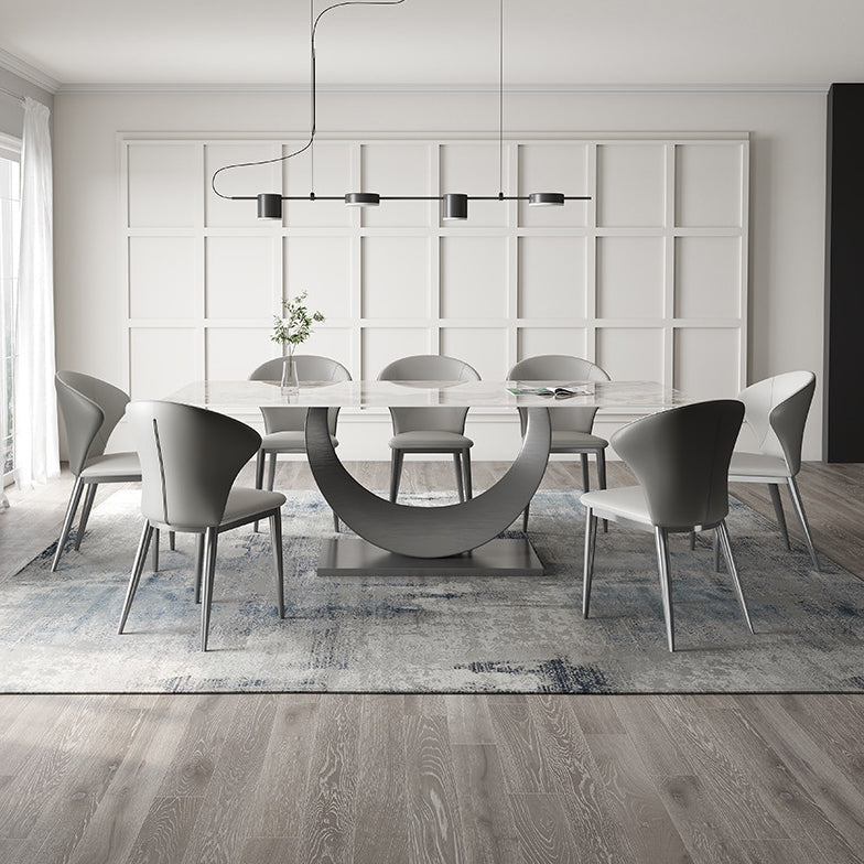 Designer Style Sintered Stone Dining Set Rectangle 1/3/4/5/7 Pieces Dinette Table Set