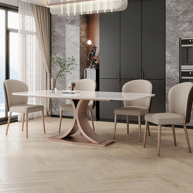 Luxury Sintered Stone Top Dining Set Rectangle 1/3/4/5/6 Pieces Dining Table Set