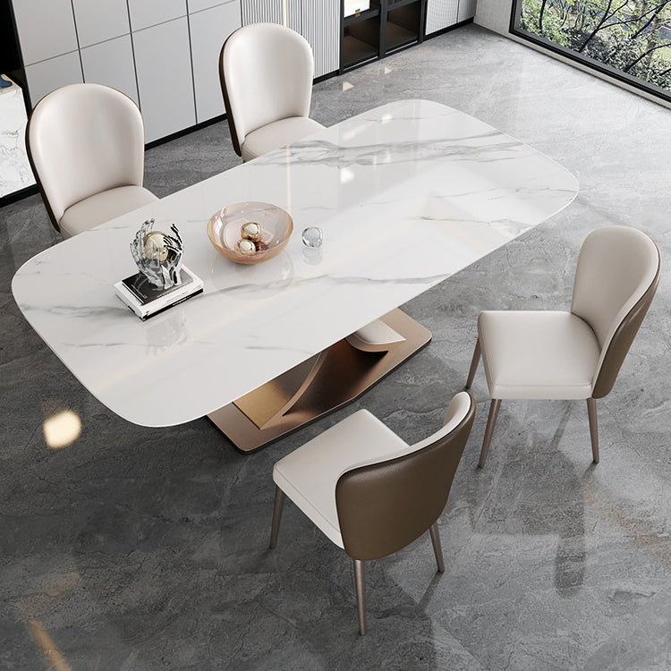 Luxury Sintered Stone Top Dining Set Rectangle 1/3/4/5/6 Pieces Dining Table Set