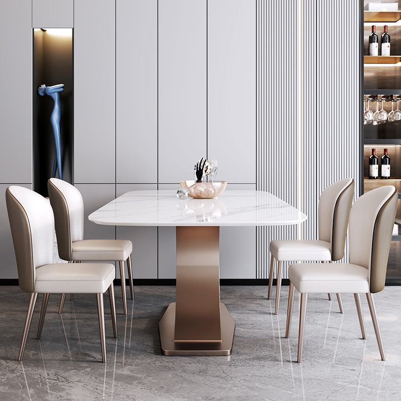 Luxury Sintered Stone Top Dining Set Rectangle 1/3/4/5/6 Pieces Dining Table Set