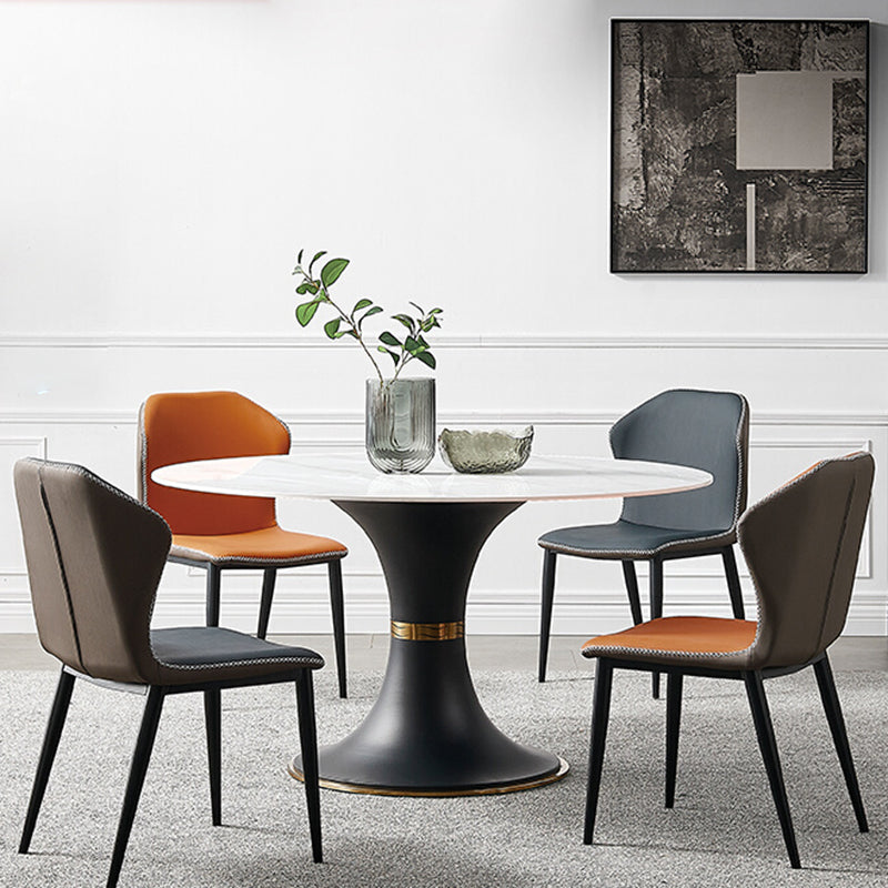 Modern Style Sintered Stone Dining Round Table Set 1/3/4/5/7 Pieces Dining Set