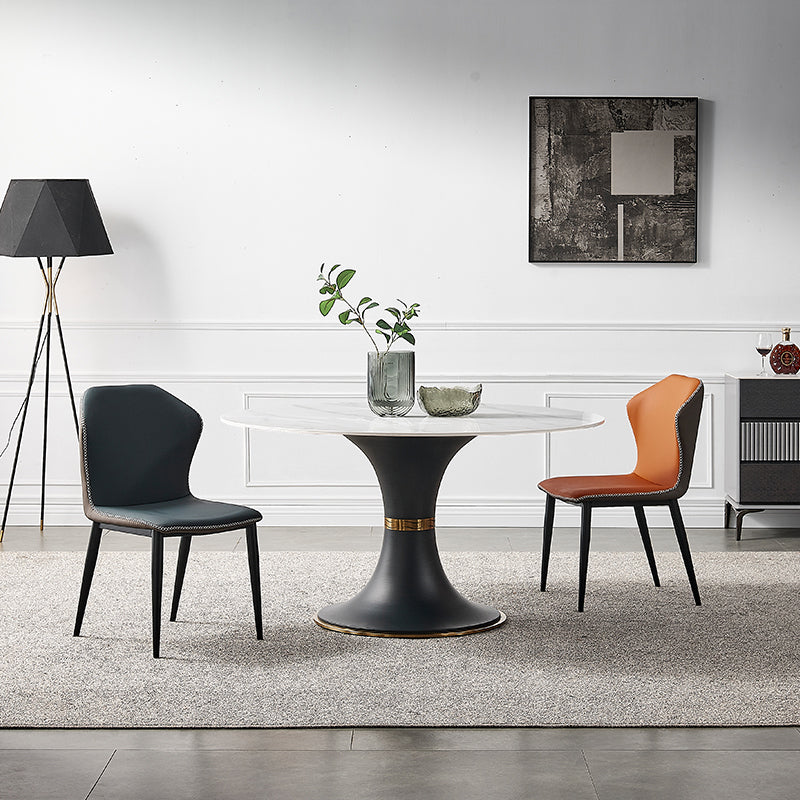 Modern Style Sintered Stone Dining Round Table Set 1/3/4/5/7 Pieces Dining Set
