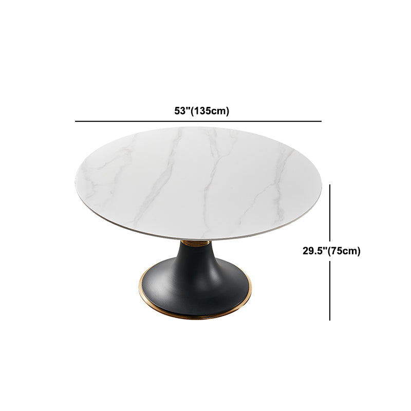 Modern Style Sintered Stone Dining Round Table Set 1/3/4/5/7 Pieces Dining Set
