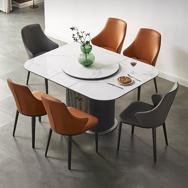 Modern Style Sintered Stone Dining Round Table Set 1/4/5/7 Pieces Dining Set