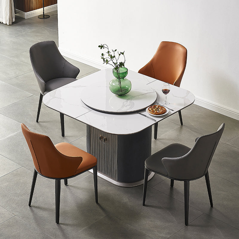 Modern Style Sintered Stone Dining Round Table Set 1/4/5/7 Pieces Dining Set