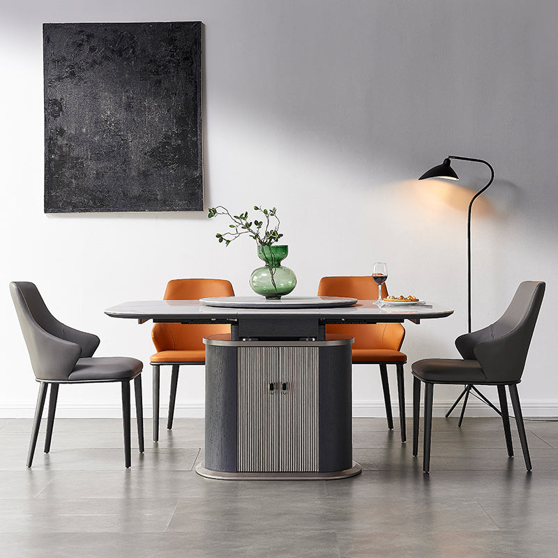 Modern Style Sintered Stone Dining Round Table Set 1/4/5/7 Pieces Dining Set