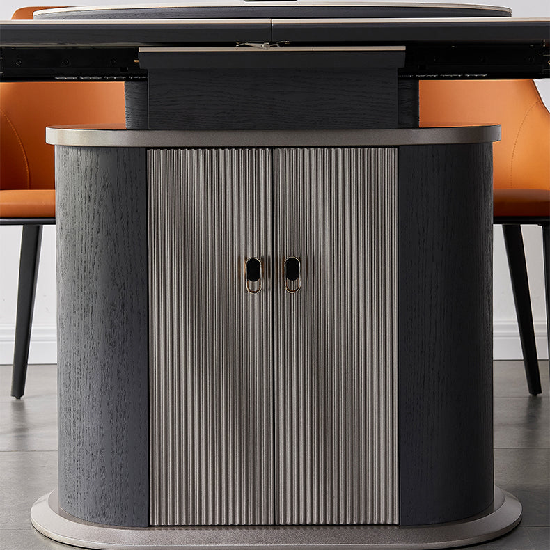 Modern Style Sintered Stone Dining Round Table Set 1/4/5/7 Pieces Dining Set