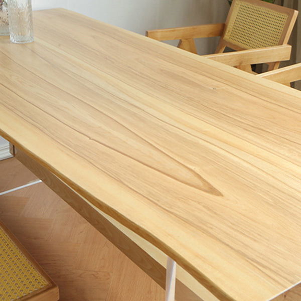 Modern Brown Wood Dining Table Rectangle Dining Table for Kitchen