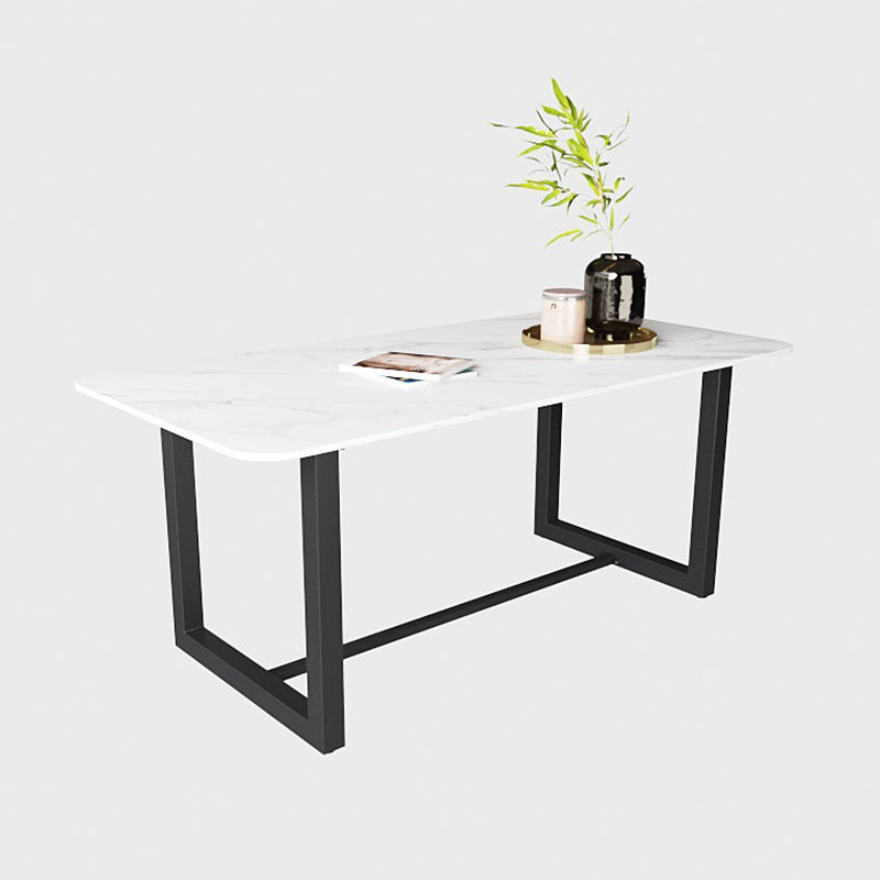 Modern Stone Dining Table Rectangle Dining Table for Kitchen