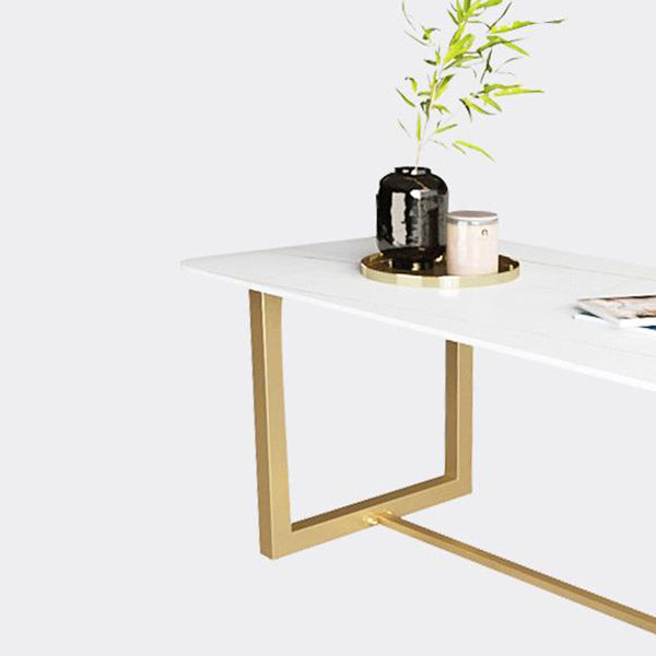 Modern Stone Dining Table Rectangle Dining Table for Kitchen