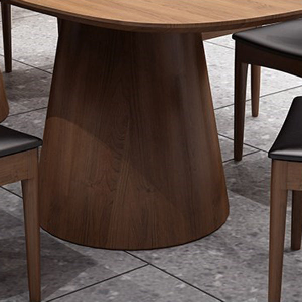 Brown Dinner Table Contemporary Style Dining Table for Home Kitchen Dinner