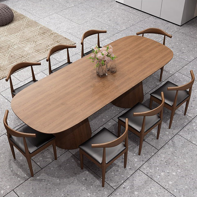 Brown Dinner Table Contemporary Style Dining Table for Home Kitchen Dinner