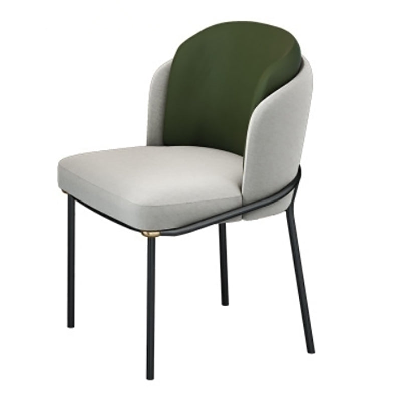Industrial Style Side Chair Upholstered Armless Dining Chair for Dining Room