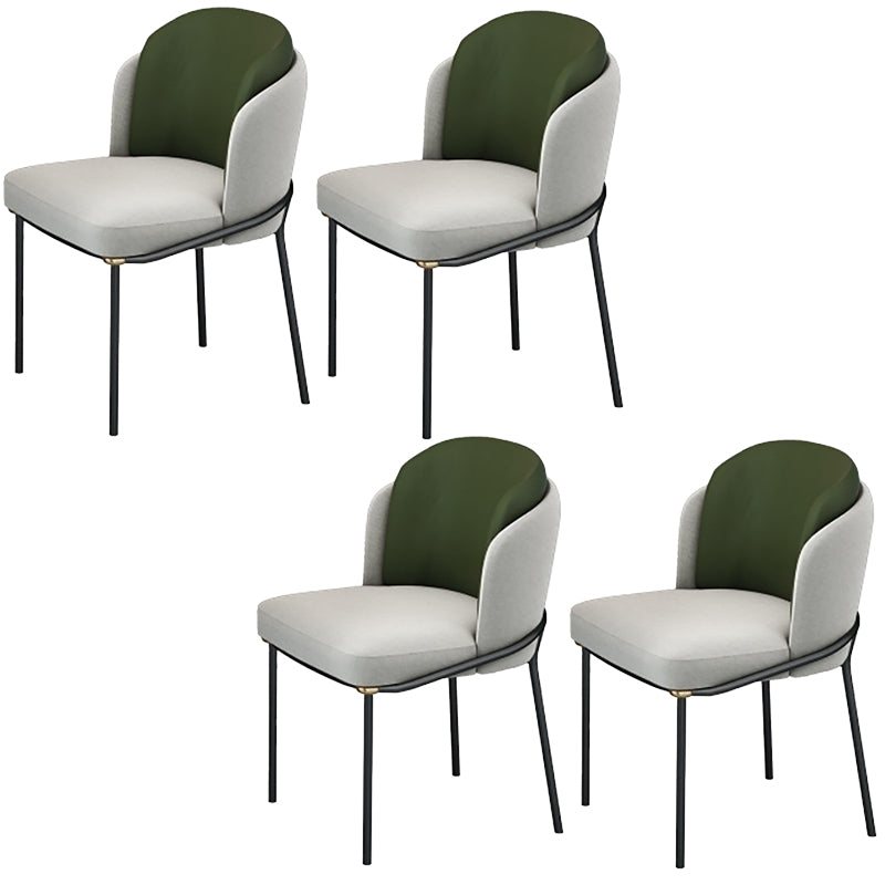 Industrial Style Side Chair Upholstered Armless Dining Chair for Dining Room