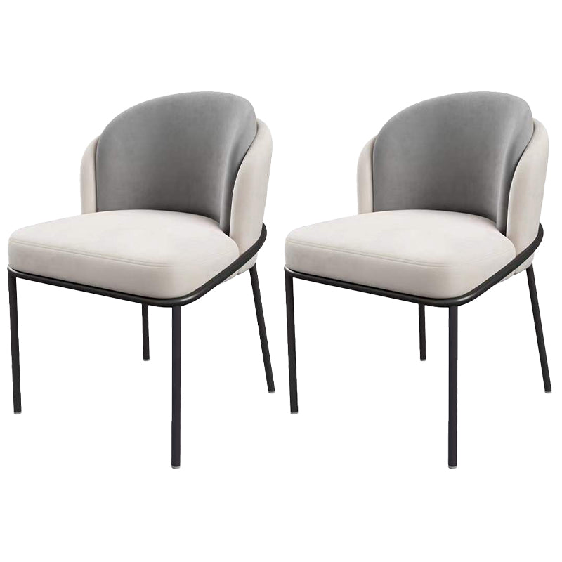 Industrial Style Side Chair Upholstered Armless Dining Chair for Dining Room