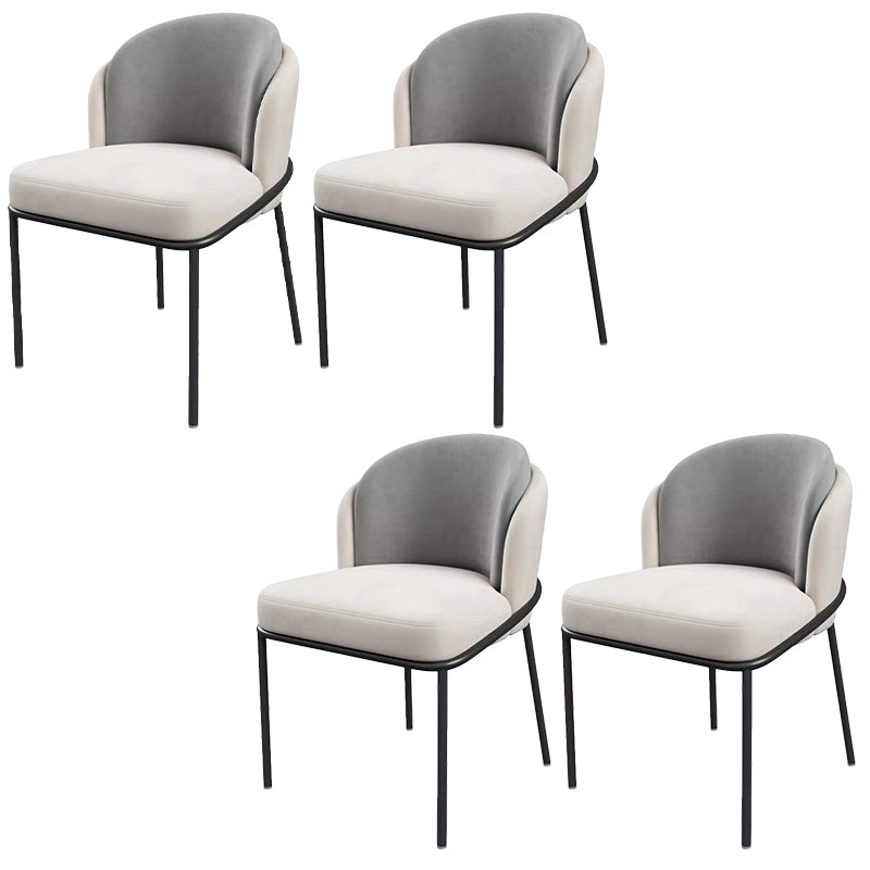 Industrial Style Side Chair Upholstered Armless Dining Chair for Dining Room