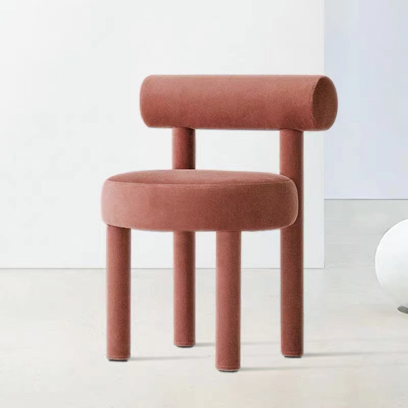Modern Style Side Chair Upholstered Open Back Armless Dining Chair for Home